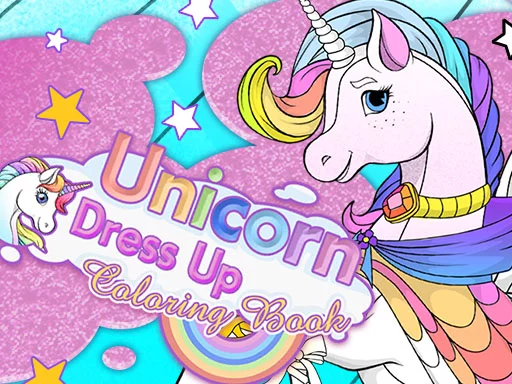 Unicorn Dress up Coloring Book no Jogos 360